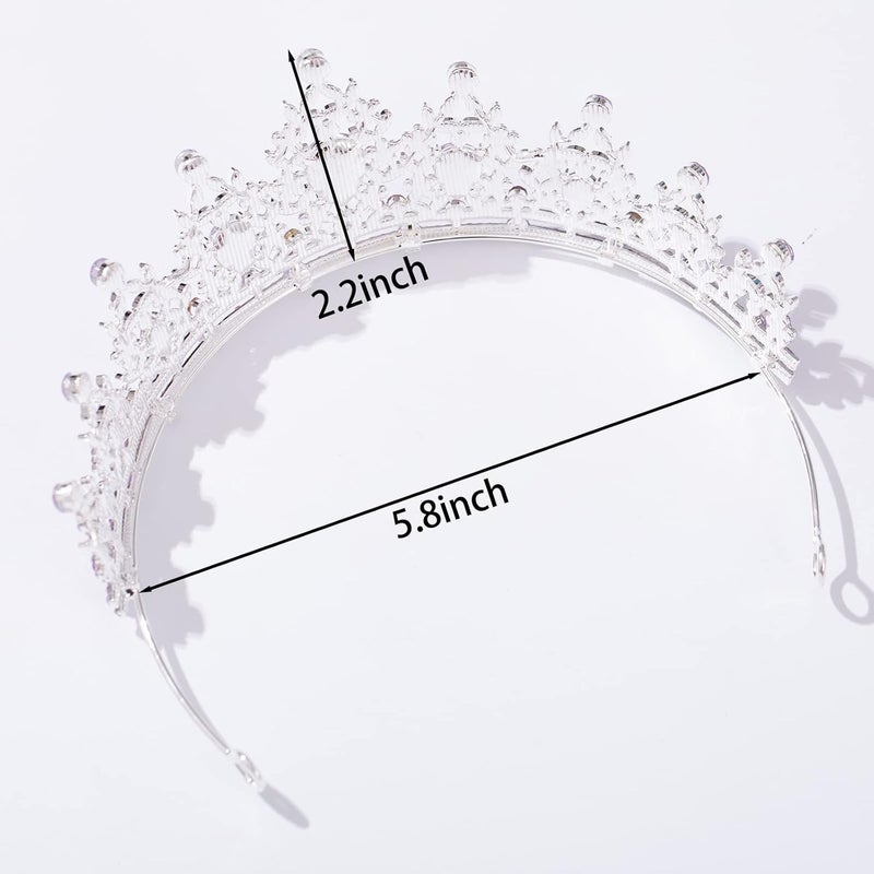 FORSEVEN Crystal Tiaras for Women, Wedding Tiaras and Crowns for Women Tiaras for Birthday Party Princess Crown Hair Accessories Bride Rhinestone Christmas Decorations Headband - Image 5